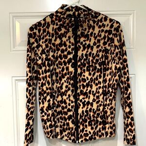 Jones New York Animal Print Zip-Up Jacket